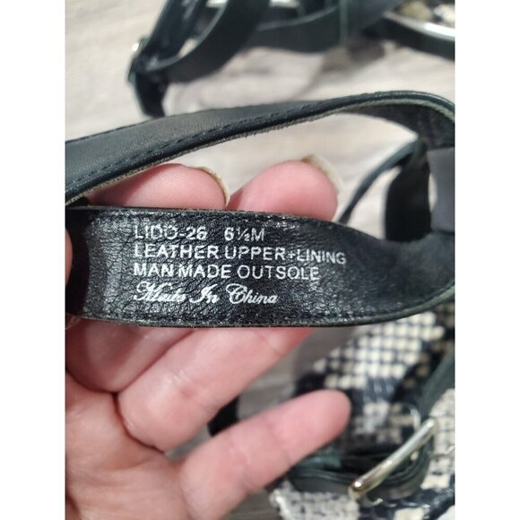 Donald Pliner Lido Snake Print Leather Wedge Open Toe Gladiator Sandals Sz 6.5M - Picture 10 of 16